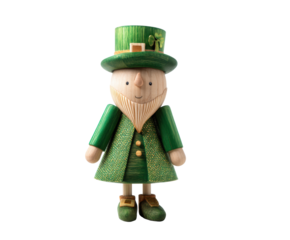 Festive leprechaun figurine for St Patrick's Day celebration