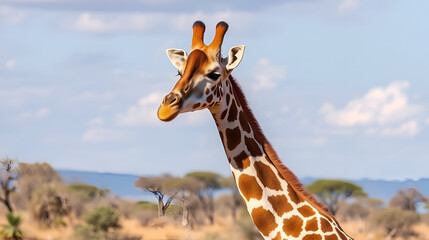 Obraz premium Giraffe watching the watcher, Namibia