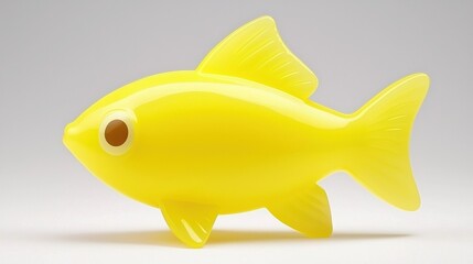 A yellow fish with a brown eye.