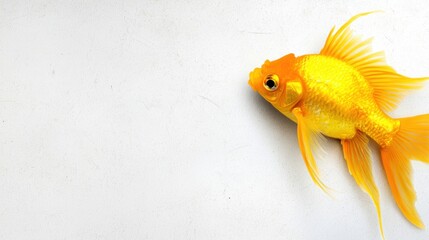 Goldfish on a white background
