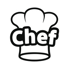 Chef Hat Logo Design Vector Illustration.