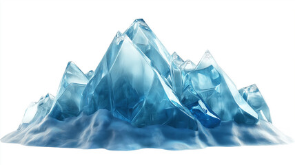 Obraz premium Frozen Ice Mountain PNG – Transparent Background Cutout for Digital Design