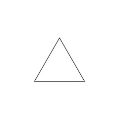 Triangle Icon Vector on white background. Flat and Trendy Sign Symbol Illustration. simple icon