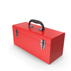Red Toolbox isolated on transparent background