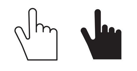 Obraz premium Finger icon set flat style. Vector illustration collection.