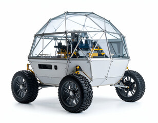 Lunar Rover Glass-Domed Exploration Vehicle for Challenging Terrain