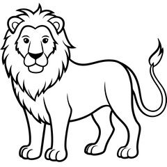 Majestic Lion Vector Drawing