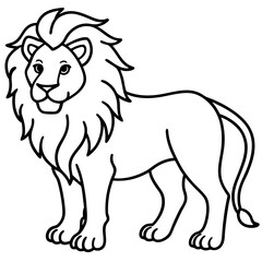 Majestic Lion Vector Drawing