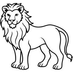 Majestic Lion Vector Drawing