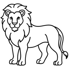 Majestic Lion Vector Drawing