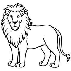 Majestic Lion Vector Drawing