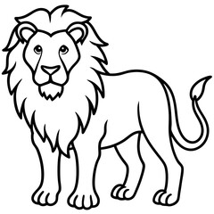 Majestic Lion Vector Drawing