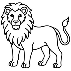 Majestic Lion Vector Drawing