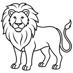 Majestic Lion Vector Drawing