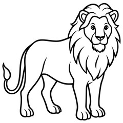 Majestic Lion Vector Drawing