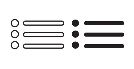 Menu icon set flat style. Vector illustration collection.