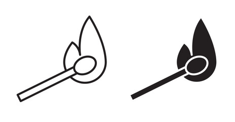 Matches icon set flat style. Vector illustration collection.