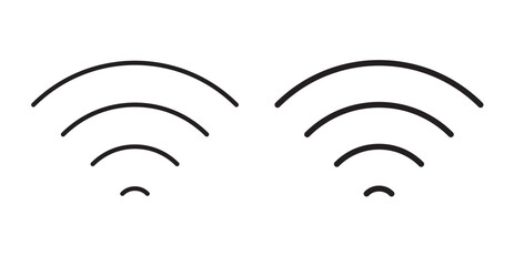 Wifi Signal icon set flat style. Vector illustration collection.