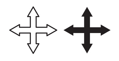 Drag icon set flat style. Vector illustration collection.