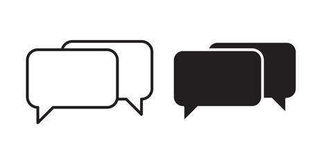 Chat icon set flat style. Vector illustration collection.