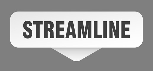 streamline sticker. streamline sign isolated on gray background