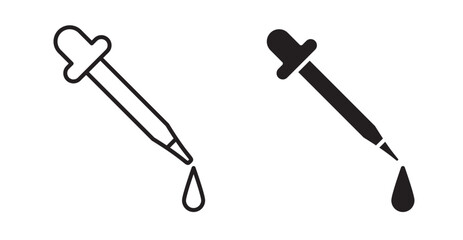 Eye dropper icon set flat style. Vector illustration collection.