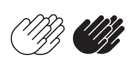 Clap icon set flat style. Vector illustration collection.