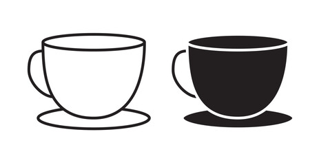 Coffee icon set flat style. Vector illustration collection.