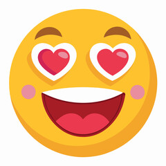 A emoji blowing heart shaped eyes 
