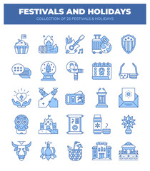 Collection of 25 Festivals and Holidays. A Celebration of Culture and Traditions