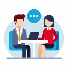 HR interview icon on white background
