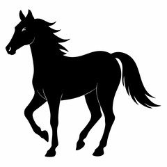 Minimalist Black Horse Vector