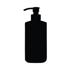 Fototapeta premium Pump bottle dispenser silhouette