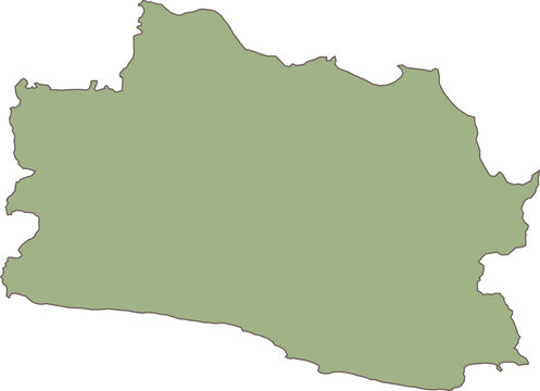 West Java Province Indonesia Map Icon