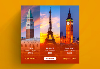 Travel Destination Social Media Post Layout