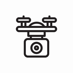 drone camera flying icon vector sign