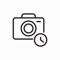 photo camera time watch icon vector sign