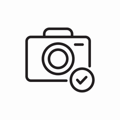 camera check photo icon vector sign