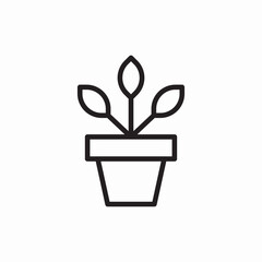 plant pot nature icon vector sign