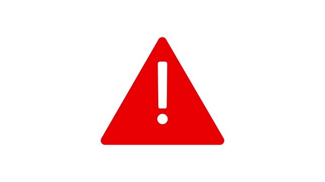 Risk caution message icon animation. Danger error icon.
Warning Sign Background 4K Looping Animation. glowing Exclamation icon animation. alert risk safety danger road warning sign symbol