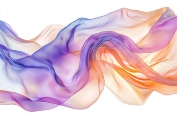 Flowing colorful fabric with soft hues for backgrounds and design elements