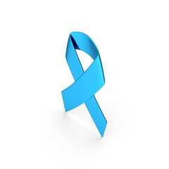 Ribbon Week Blue isolated on transparent background