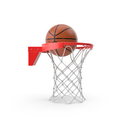 Rim with Ball Isolated on Transparent Background