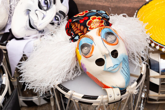 Basel carnival 2025. Snare drums and masks
