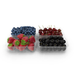 Ripe and Fresh Berries Isolated on Transparent Background