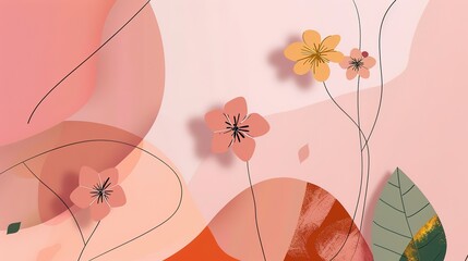 Elevate Your Design with Sleek Modern Simple Geometric Flower Backgrounds! Merge the elegance of nature with contemporary minimalism using these striking backdrops. Featuring clean lines, bold shapes,