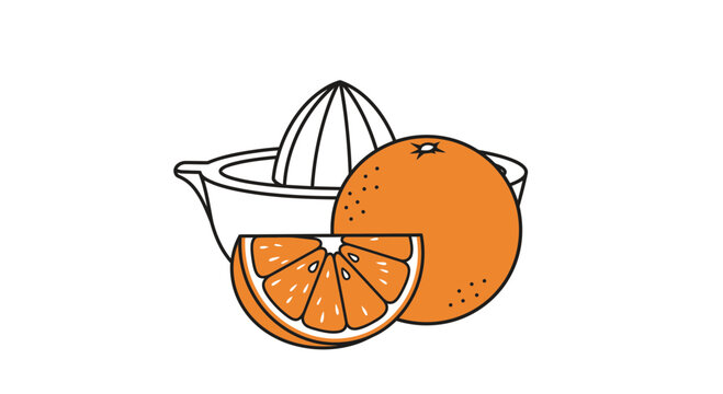 orange fruit and juicer, orange slice clip art preview