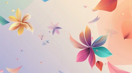 Elevate Your Design with Sleek Modern Simple Geometric Flower Backgrounds! Merge the elegance of nature with contemporary minimalism using these striking backdrops. Featuring clean lines, bold shapes,
