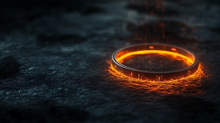 Fiery Ring of Power Epic Fantasy Background for Games  Art