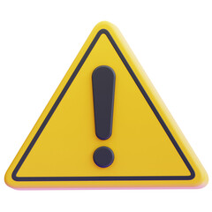 3d warning sign